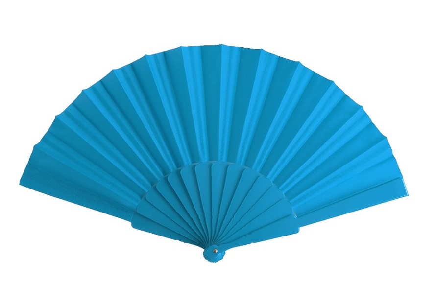 Eventail publicitaire personnalisable 100 % Bleu ciel